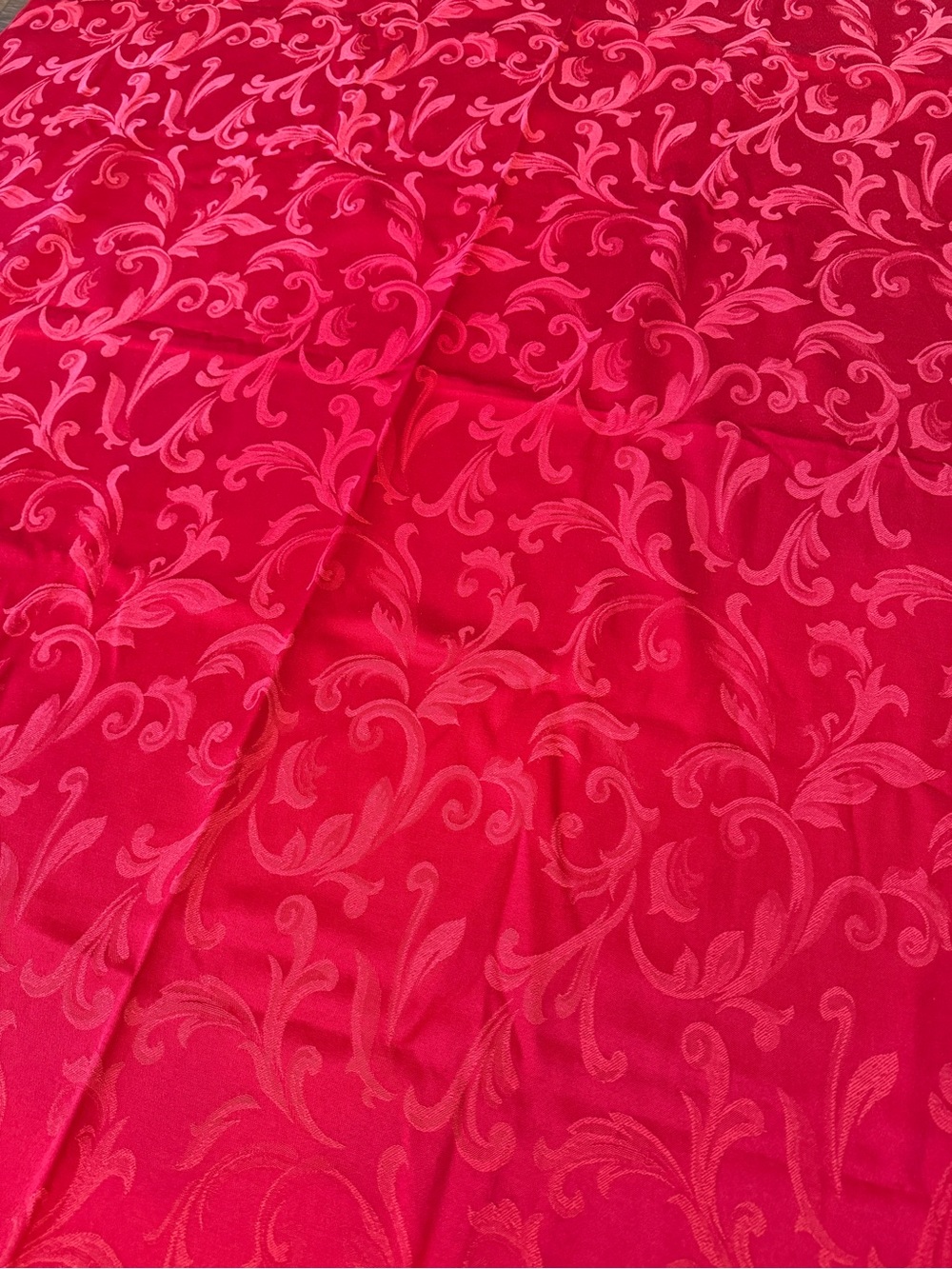 Dillards | Dining | Dillards Red Scroll Jacquard Table Cloth 66 X 46 ...